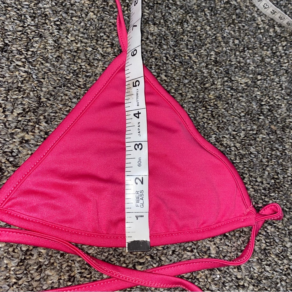 Bundle for $4!  Wrap Waist Barbie Hot Pink Bikini Top Extra Long String OS S/M - Picture 5 of 9